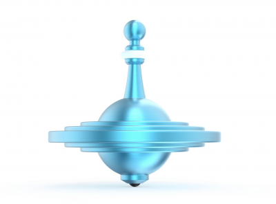 UFO1B - Metall-Kreisel Cussac blau