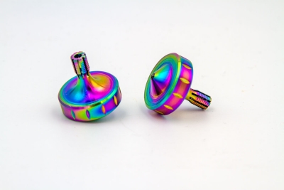 CS177 - Stainless steel spinning top rainbow size M