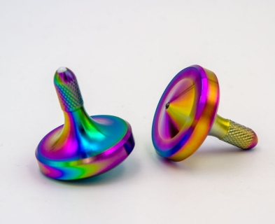 CS183 - Stainless steel spinning top rainbow size XL2