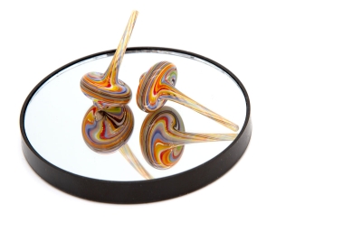 BZ024 - Glass spinning top Gr2 multicolor