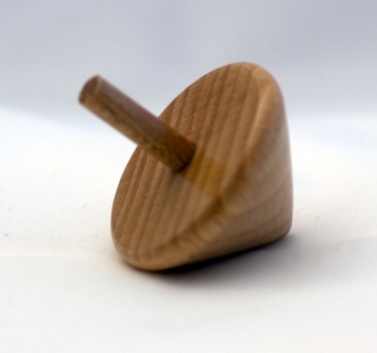 BA7693 - Wooden spinning top natural lacquered