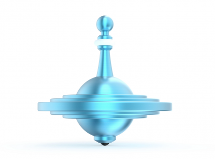 UFO1B - Metall-Kreisel Cussac blau