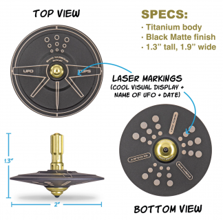 UFO4PSY- Metal spinning top Shag Titanium black