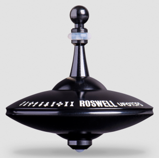 UFO2SW - Metall-Kreisel Roswell schwarz