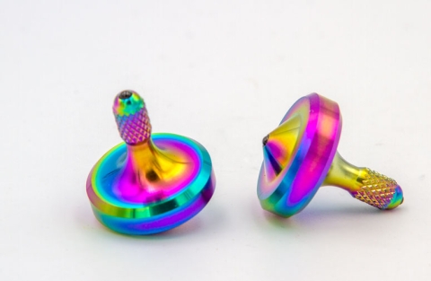 CS180 - Stainless steel spinning top rainbow size S