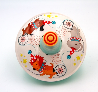 AS3086 - Tin spinning top circus animals