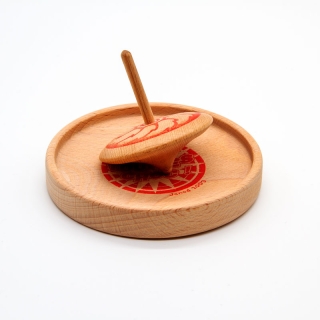 KS625 - Wooden spinning top with spinning base