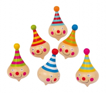 L6138 - Spinning top clown 6-pack